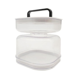 Borcan pentru Muraturi, Flippy, cu Separator pentru Lichide, Ermetic, Termorezistent, Tip Clepsidra, 1400 ml, ABS, Alb, 13.5x9.5 cm - Img 4