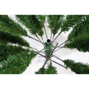 Brad artificial de Craciun, clasic, pentru interior/exterior, inaltime 180 cm, diametru 105 cm, 649 ramuri, Flippy, verde, suport metalic inclus - Img 3
