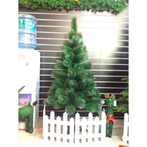 Brad artificial de Craciun tip pin, clasic, pentru interior/exterior, inaltime 90 cm, Flippy, verde, suport de plastic inclus - Img 4