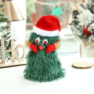 Bradut Dansator si Cantaret, Flippy, Decoratiune de Craciun, Jucarie Interactiva, 16 cm Inaltime, Verde - Img 2