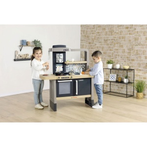 Bucatarie Smoby Tefal Evolutive albastru cu accesorii - Img 5