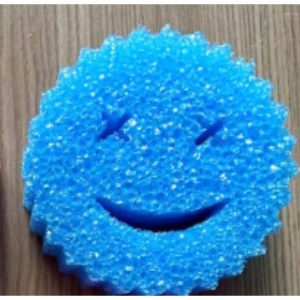 Burete de Vase, Flippy, Rotund Model Smiley Face, 10x4 cm, Albastru - Img 1