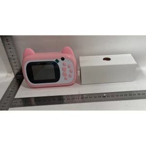 Camera Instantanee pentru Copii, Flippy, Camera Frontala + Selfie, cu Functie de Printare, Cablu USB-C, Bluetooth, Compatibil iOS/Android, Imprimare APP, Model Pisica Smiley Face, Roz - Img 4