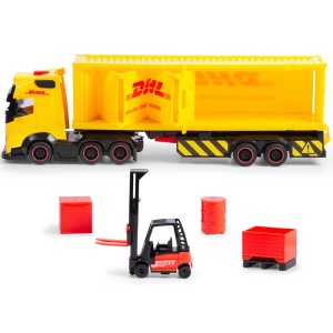 Camion Dickie Toys DHL Heavy Truck 35 cm cu lumini si sunete - Img 3