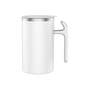 Cana portabila cu mixer incorporat, Flippy, pe baterii, 380 ml, alb - Img 1