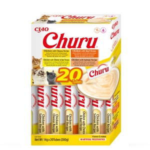 Churu Cat Varieties Recompense Cremoase cu Pui si Vita 20 Buc - Img 1