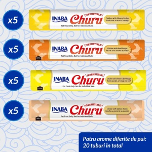 Churu Cat Varieties Recompense Cremoase cu Pui si Vita 20 Buc - Img 2