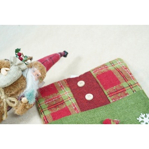 Ciorap Cadouri, Flippy,cu model elf,verde, marimea 20x30 cm, textil, interior - Img 4