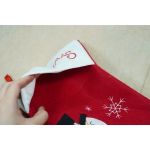 Ciorap Cadouri, Flippy,cu model om de zapada, rosu, marimea 20x40 cm, textil, interior - Img 3