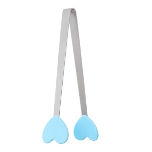 Cleste Creativ pentru Mancare, Flippy, Model Inimioare din Silicon, 14.5x3 cm, Rezistent la Temperaturi Inalte si Coroziune, Albastru - Img 1