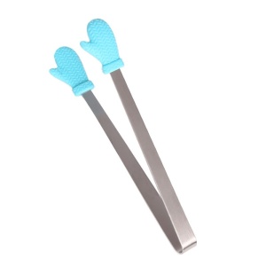 Cleste Creativ pentru Mancare, Flippy, Model Manusi din Silicon, 14.5x3 cm, Rezistent la Temperaturi Inalte si Coroziune, Albastru - Img 3