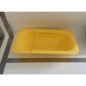 Cos pentru Scurgere Chiuveta de Bucatarie, Flippy, Plastic, Telescopic, 36x20x5 cm, Galben - Img 2