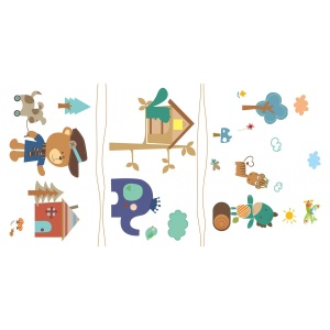 Covoras pentru Copii, Flippy, cu 2 Fete, Model ZOO/Ursulet, din XPE+PE, Impermeabil, Antiderapant, Protectie Termica, +3 Luni, Pliabil, 150 x 200 x 1.5 cm, Multicolor - Img 3