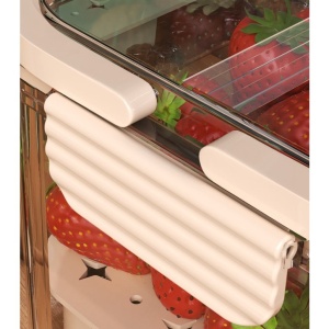 Cutie pentru Depozitare Alimente, Flippy, de Uz Casnic, 2 Compartimente, Zona pentru Gheata, Mentinere Fresh, cu Maner, Material PET, 23x15x10.8 cm, Bej - Img 16