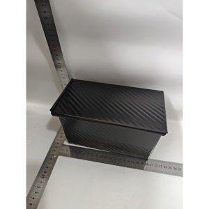 Cutie pentru Paine Toast, Flippy, Negru, 450g, cu Capac - Img 2