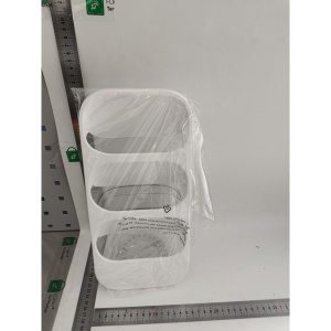 Cutie transparentă de depozitare cu inserție oblică, Alb - Img 2