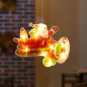 Decoratiune de Craciun pentru fereastra Flippy, Avion, cu LED-uri, 23 cm, alb cald - Img 3