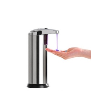 Dispenser pentru Sapun Lichid/Dezinfectant, Flippy, cu Senzor Infrarosu de Miscare, din Otel Inoxidabil, 250 ml, 19 x 11 cm, Gri - Img 7