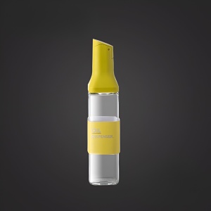 Dispenser pentru Ulei, Flippy, Deschidere si Inchidere Automata a Rezervorul, cu Inductie Gravitationala, 500 ml, 29.5x6x6 cm, Galben - Img 3