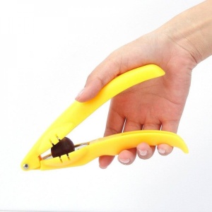 Dispozitiv de spart nuci si castane Flippy, ABS si otel, 17.5 x 5.5 x 5 cm, usor de utilizat, galben - Img 3