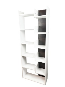 Etajera living Haby, alb, 61x22x162 cm - Img 2