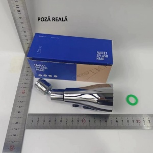 Extensie Robinet Bucatarie, Flippy, Universal, 3 Moduri de Curgere Apa, Otel Inoxidabil, Rotire 360 de Grade, Cap Pivotant, Adaptor Baterie Bucatarie, 9.7x5.1 cm, Gri - Img 5