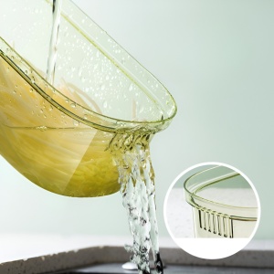 Feliator Multifunctional, Flippy, 3 in 1, pentru Fructe si Legume, 6 Piese, Maner, Lame de Inox, Recipient Stocare, Protectie Mana, ABS, 35x12x9.4 cm, Verde - Img 6