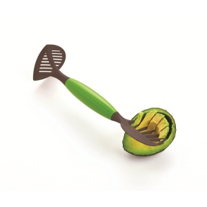 Feliator Multifunctional pentru Avocado, Flippy, pentru Taierea in Cubulete si Pasare, pentru Bucatarie, Preparare Guacamole, ABS, 24x7x6 cm, Verde - Img 4