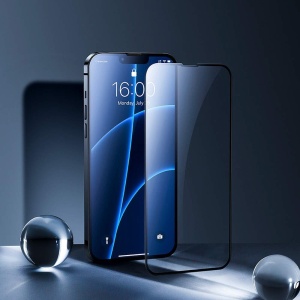 Folie de Protectie, Flippy, pentru iPhone 15 Pro, Tempered Glass 6D, Full Cover, Margini Negre, Transparent - Img 3