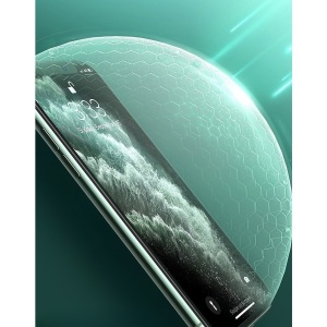 Folie de Sticla Securizata pentru Apple iPhone 15 Plus, Flippy, Lumina Verde Anti-Blue Ray, Auto-Aplicare, Protectie Completa 9D, Verde - Img 6