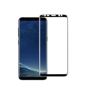 Folie Sticla Curbata Flippy compatibila cu Samsung Galaxy S8, cu lipici pe conturul negru, Full Face V2 Negru - Img 1