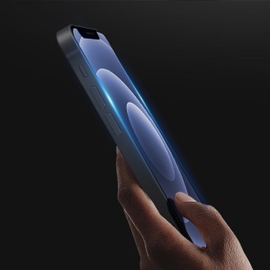 Folie Sticla securizata electrostatica Flippy pentru iPhone XS Max / 11 Pro Max, Sticla ESD, Top Glass, Anti-static, Negru - Img 5