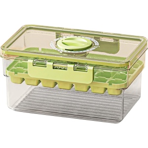 Forma de Gheata, Flippy, un Strat, Inchidere Etans, din PP+PET, 19 x 12 x 9.5 cm, Verde - Img 1