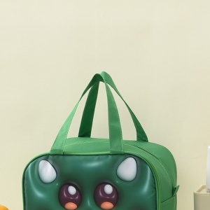 Geantă Frigorifică, Flippy, cu Desene Animat 3D, Portabilă pentru Copii, de Prânz, din Pânză Oxford, 27.5x18x20 cm, Model Crocodil, Verde - Img 8
