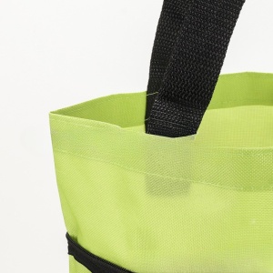 Geanta Pliabila, Flippy, 2 in 1, Carucior cu Roti, pentru Cumparaturi, 19 l, Verde, Plastic, 39 x 46 x 12 cm - Img 6