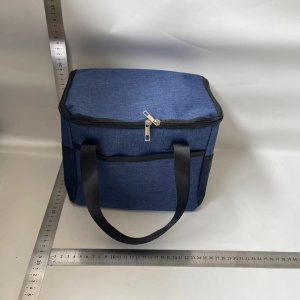 Geanta Termica Flippy pentru Pranz, Compartimente Telefon si Tacamuri, Multifunctionala, Impermeabila, 24x18x21 cm, Albastru - Img 4