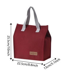 Geanta Termoizolanta Tip Bento Bag Flippy, Camping Cooler, Aluminiu, 22.5x13x25,5 cm, 3.3 L, Visiniu - Img 4