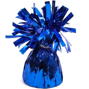 Greutate pentru Baloane cu Heliu, Flippy, din Folie cu Franjuri, 170g, 13 x 5 x 3 cm, Albastru - Img 3