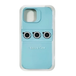 Husa Apple iPhone 14, Flippy, din Silicon Lichid, Interior din Microfibra, Lentile Fosforescente de Protectie Camera, Anti Amprenta, Rezistenta la Socuri, Bleu - Img 7