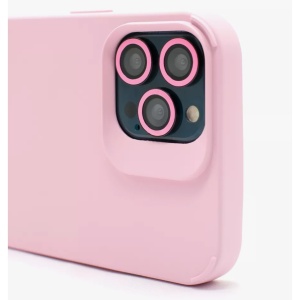 Husa Apple iPhone 14 Pro, Flippy, din Silicon Lichid, Interior din Microfibra, Lentile Fosforescente de Protectie Camera, Anti Amprenta, Rezistenta la Socuri, Roz - Img 4