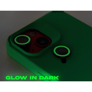 Husa Apple iPhone 14 Pro Max, Flippy, din Silicon Lichid, Interior din Microfibra, Lentile Fosforescente de Protectie Camera, Anti Amprenta, Rezistenta la Socuri, Verde - Img 5