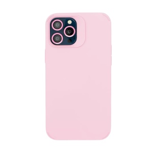Husa Apple iPhone 14 Pro Max, Flippy, din Silicon Lichid, Interior din Microfibra, Lentile Fosforescente de Protectie Camera, Anti Amprenta, Rezistenta la Socuri, Roz - Img 1