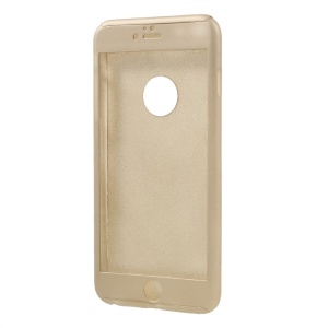 Husa Apple iPhone 6/6S Full Cover 360 Auriu + Folie de protectie - Img 2