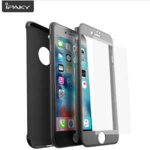Husa Apple iPhone 7 IPAKY Full Cover 360 Negru + Folie Cadou - Img 5