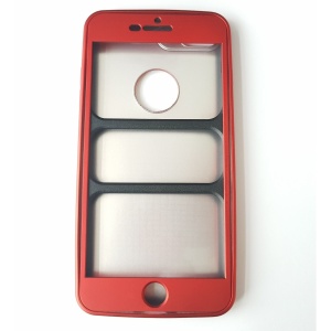 Husa Apple iPhone 7 Plus Full Silicone 360 Rosu - Img 2