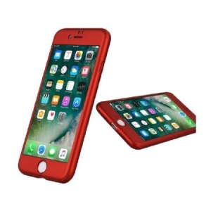 Husa Apple iPhone 7 Plus IPAKY Full Cover 360 Rosu + Folie Cadou - Img 3