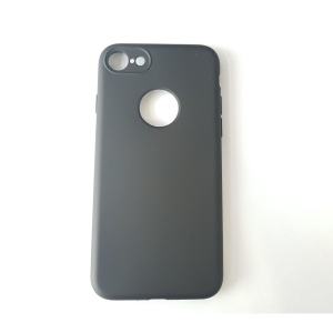 Husa Apple iPhone 8 Plus Full Silicone 360 Negru + Folie de protectie - Img 3