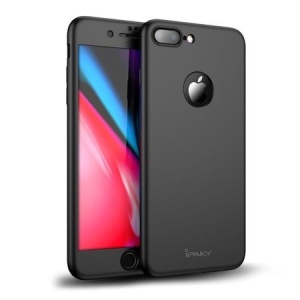 Husa Apple iPhone 8 Plus IPAKY Full Cover 360 Negru + Folie Cadou - Img 14