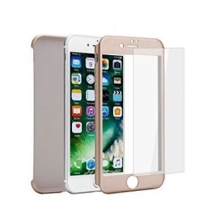 Husa Apple iPhone X IPAKY Full Cover 360 Auriu + Folie Cadou - Img 2