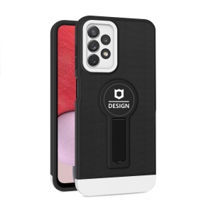 Husa Armor Design cu Stand pentru iPhone 12 Pro Max, Negru/Alb, Suport Auto Magnetic, Wireless Charge, Protectie Antisoc, Flippy - Img 1